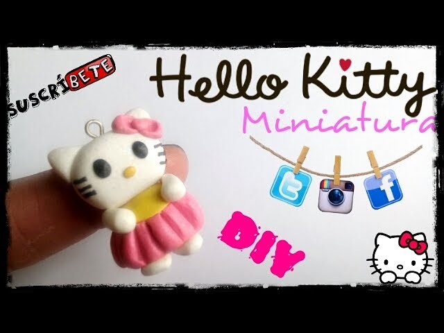 Hello Kitty  Arcilla polimerica | Fimo | Polymer Clay | Plastilina | Porcelana fria | Miniatura