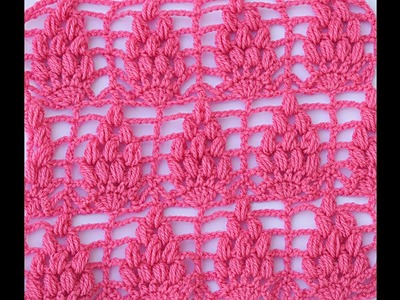 Punto piñas crochet puff #tutorial #paso a paso