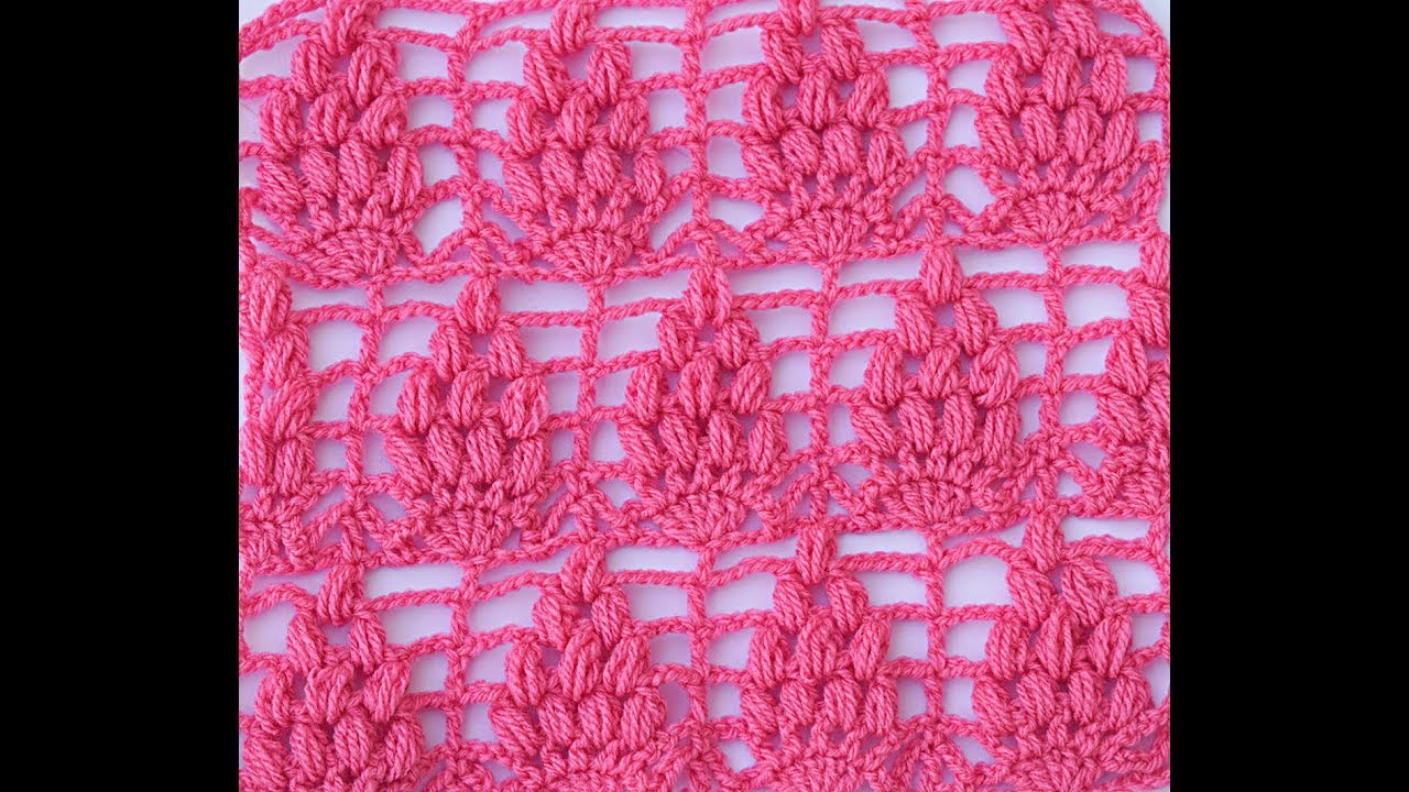 Punto piñas crochet puff #tutorial #paso a paso