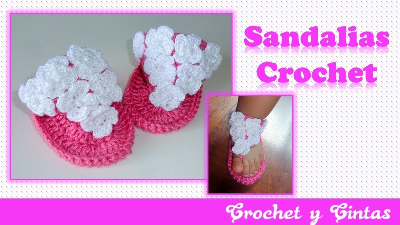 Sandalias de verano para bebés a Crochet – Parte 1