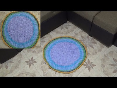 Tapete gigante circular a Crochet