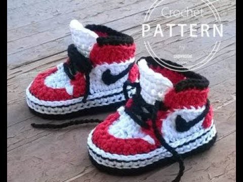 Top 10 crochet zapatillas o sneaker de bebé tejidos a mano, patucos.