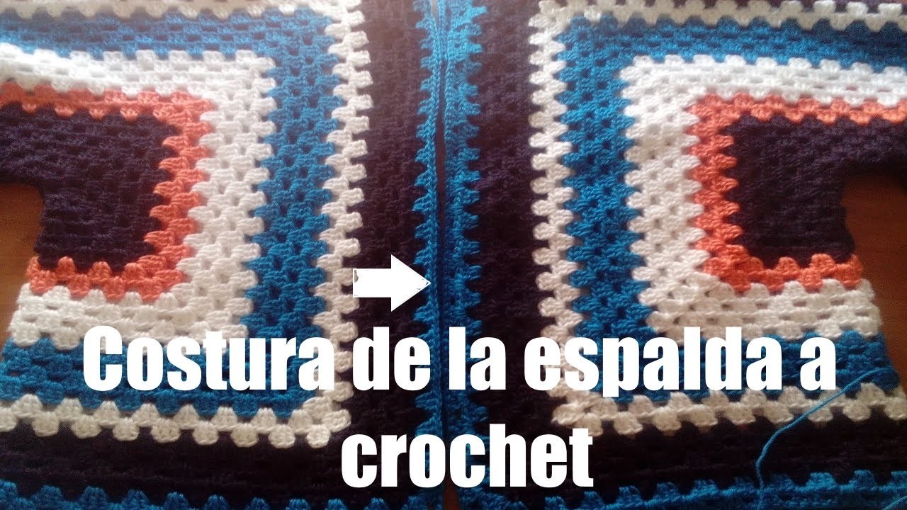 Unir lados a crochet: costura elástica