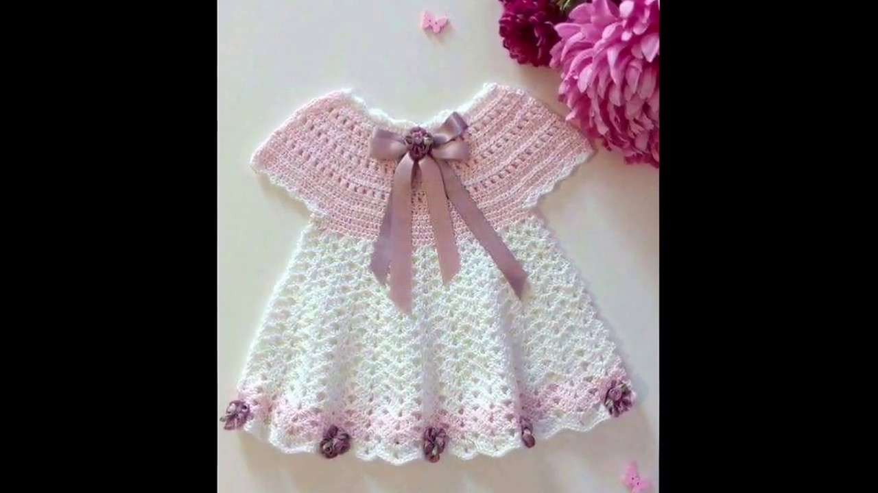 Vestido niña tejido en crochet Ganchillo
