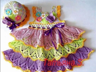 Vestido niña tejido en crochet