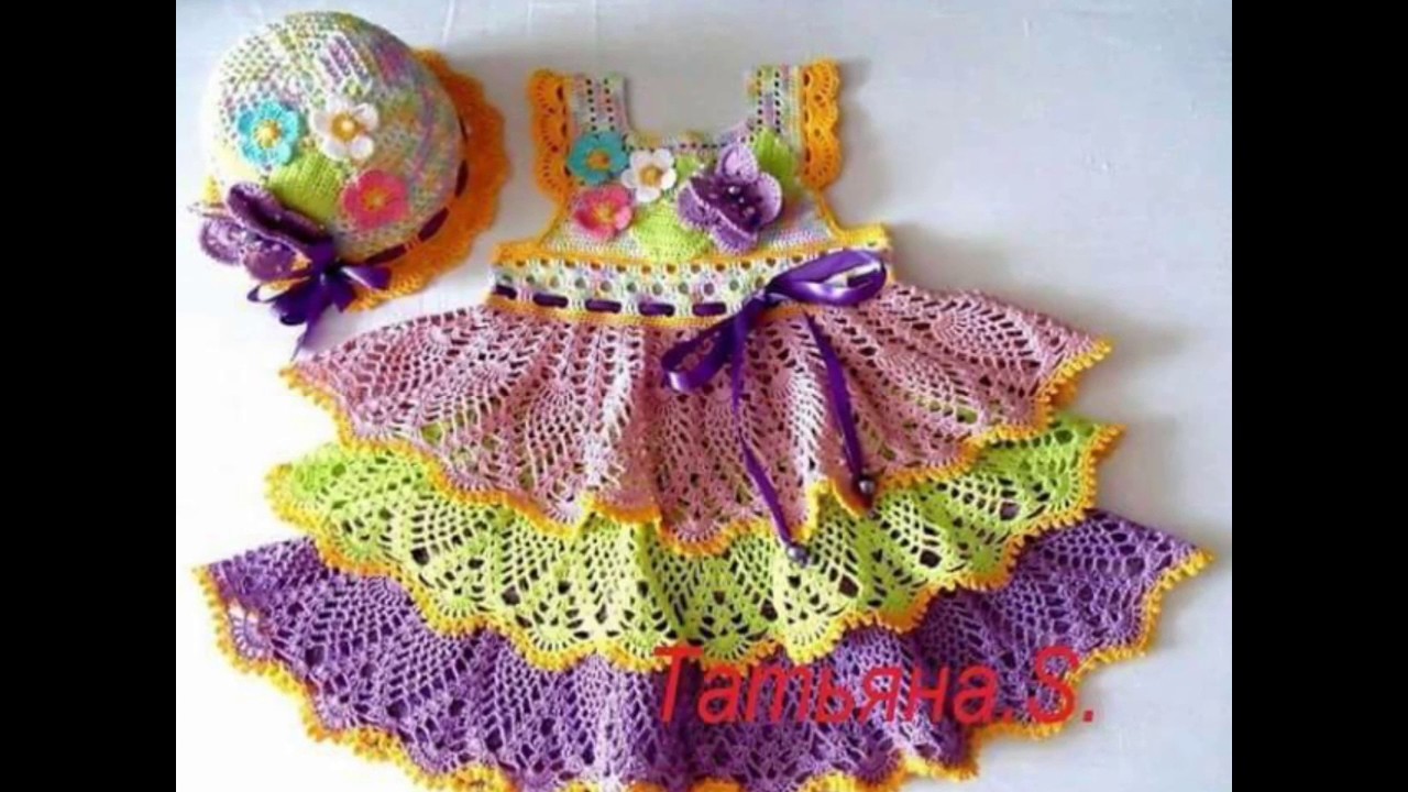 Vestido niña tejido en crochet