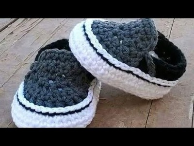 Zapatos tejidos a Crochet para bebe