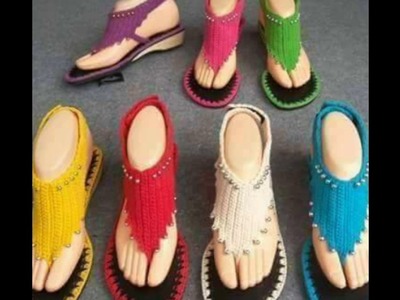 Zapatos tejidos en crochet