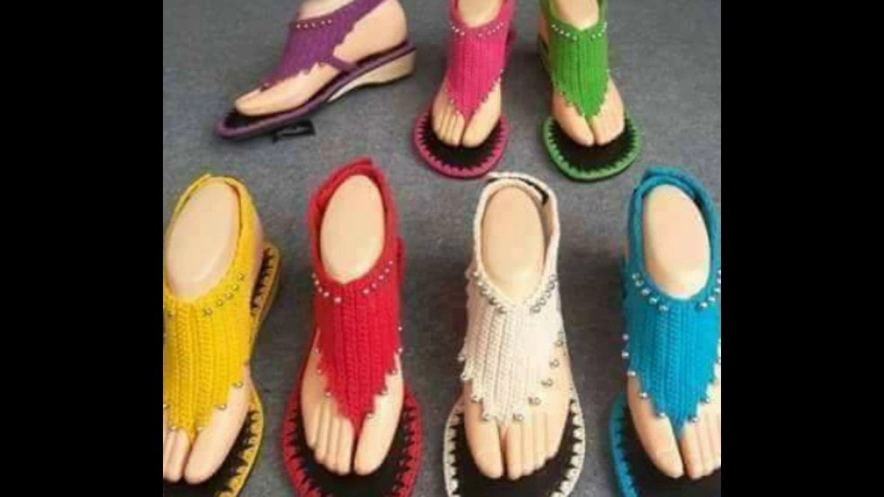 Zapatos tejidos en crochet