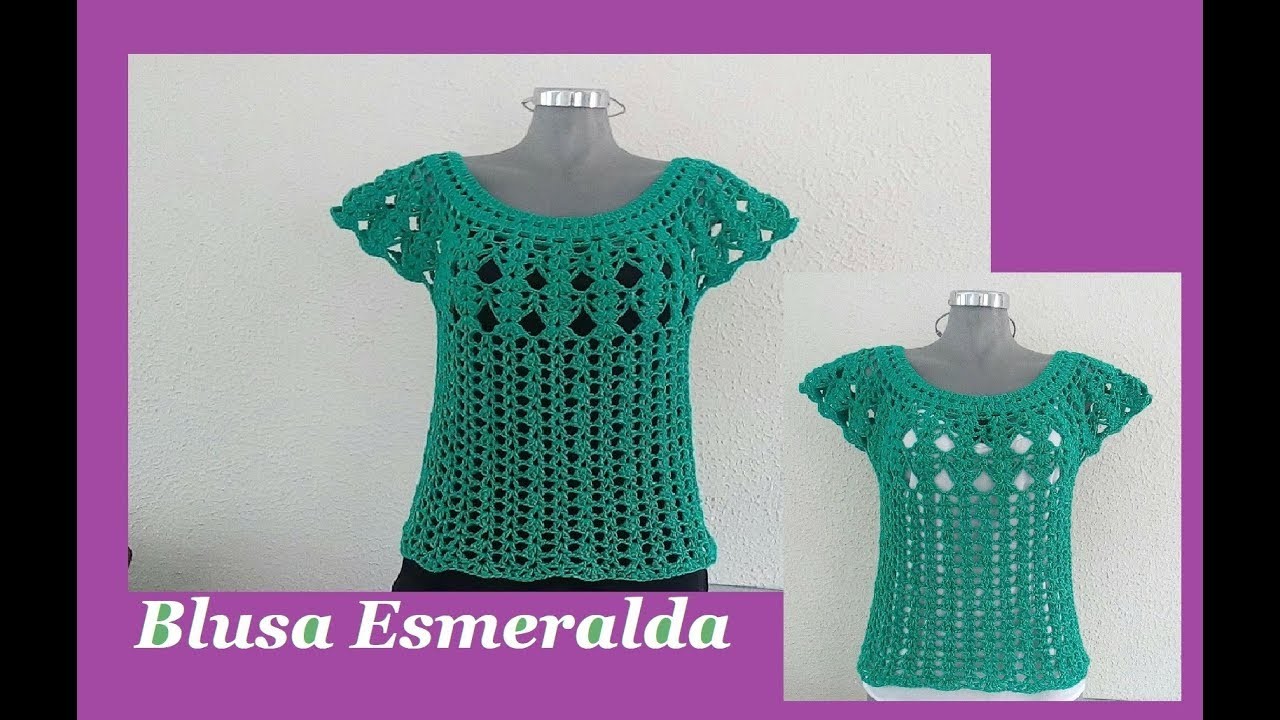 Blusa Esmeralda muy fácil a crochet