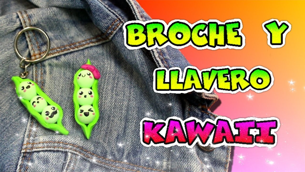 Broche y llavero Guisantes KAWAII | Manualidades kawaii faciles