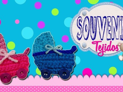 Carriola Souvenir tejido a crochet para baby shower | PASO A PASO
