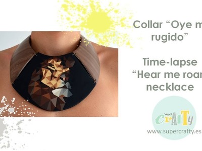 Collar "Oye mi rugido" (arcilla polimérica) - "Hear me roar" necklace (polymer clay)