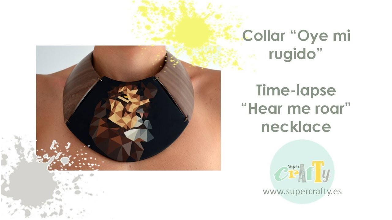 Collar "Oye mi rugido" (arcilla polimérica) - "Hear me roar" necklace (polymer clay)