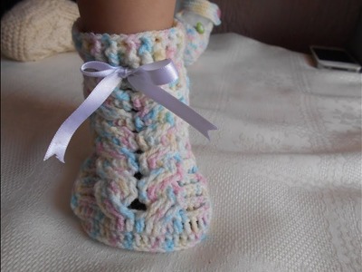 Como hacer zapatos a crochet para bebe