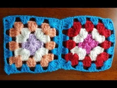 Como unir cuadrados a crochet. How to join granny squares