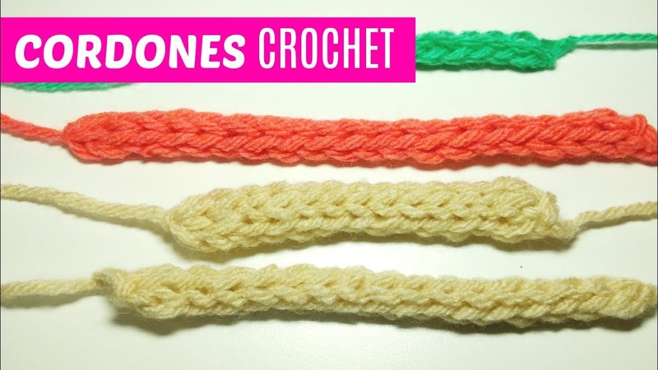Cordones redondos a crochet