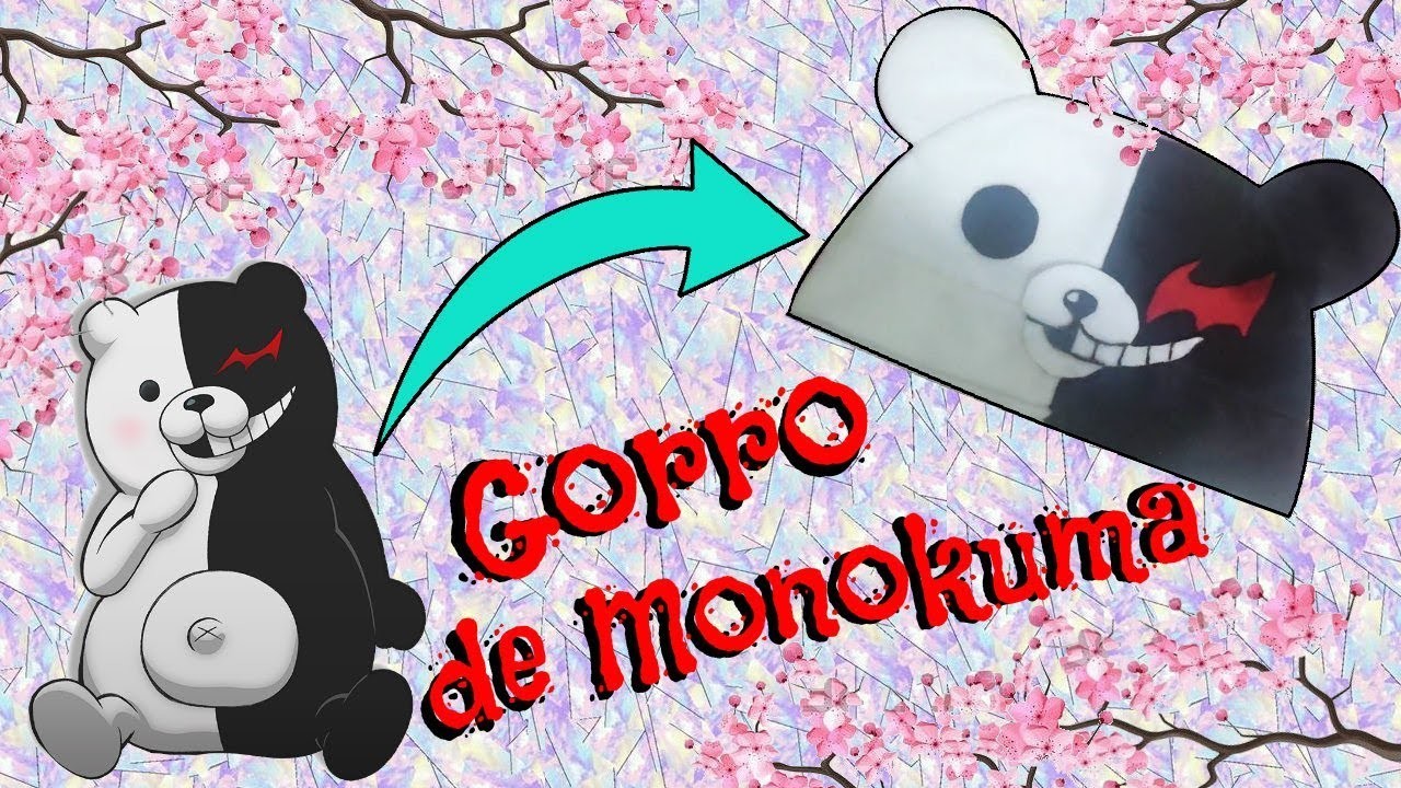 ☆Diy Kawaii Gorro de Monokuma☆ Anime: Dangan Ronpa ☆Ikyam Tokita☆