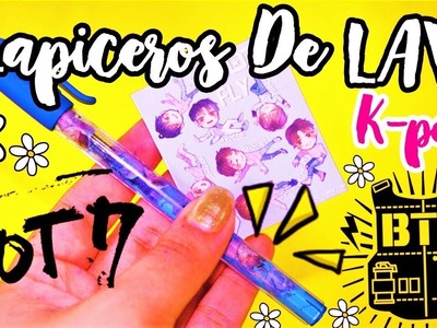DIY KPOP: LAPICEROS - BOLIGRAFOS DE LAVA ♡GOT7 BTS♡ Manualikpop
