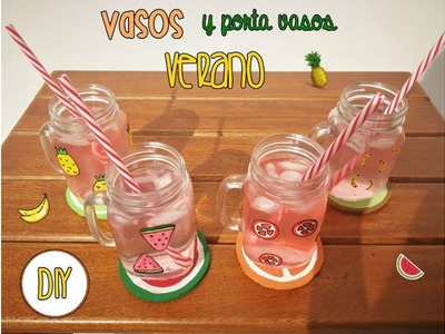 DIY Vasos y Portavasos Frutales Para el Verano [Tumblr].DIY For Summer