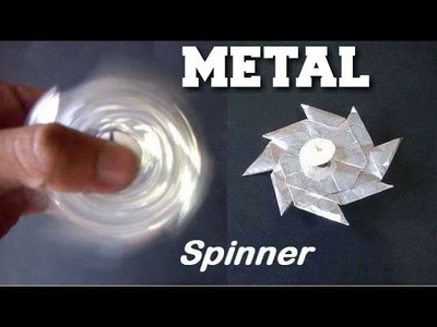 FIDGET SPINNER METALICO de papel Aluminio - Origami fidget spinner. DIY.Spinner casero facil
