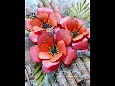 How to make a beautiful flower for project file decoration. Easy