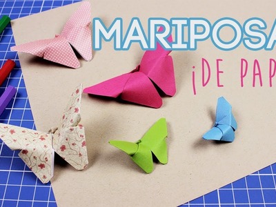 ¡Cómo hacer MARIPOSAS DE PAPEL! | DIY Origami | Papiroflexia