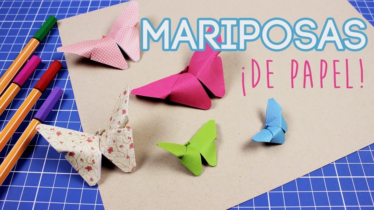 ¡Cómo hacer MARIPOSAS DE PAPEL! | DIY Origami | Papiroflexia