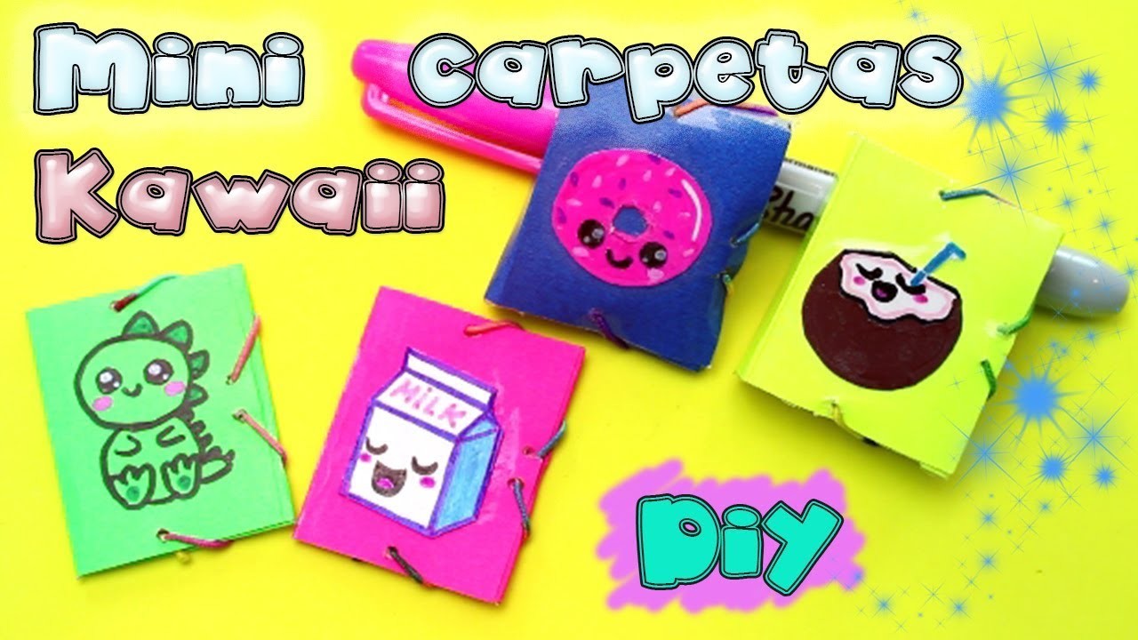 Mini carpetas kawaii | útiles escolares DIY