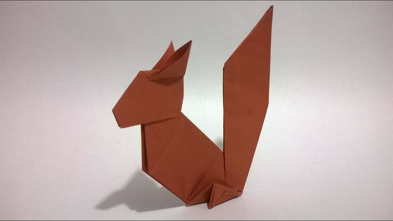 Origami ardilla de papel - How to make a paper Squirrel