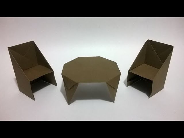 Origami Mesa o Comedor de papel -  Origami paper table