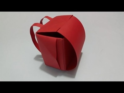 Origami Mochila o Maleta de papel -  Origami Paper Backpack or Suitcase