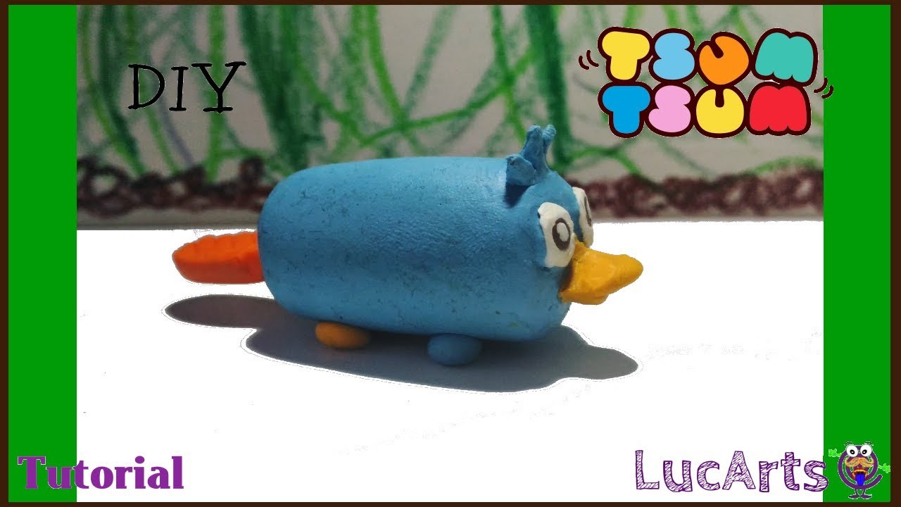 Perry the Platypus Tsum Tsum Disney Polymer Clay Tutorial | Phineas & Ferb | Perry  porcelana fría