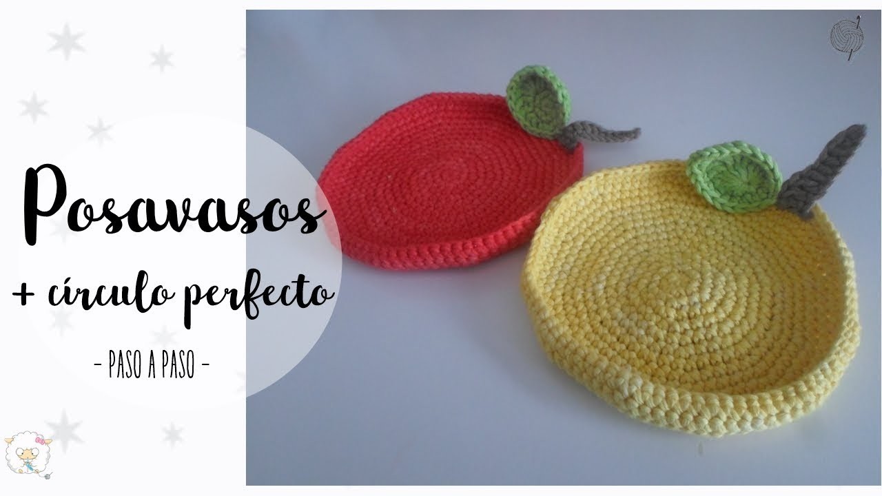 Posavasos a crochet + círculo perfecto | easy crochet coasters