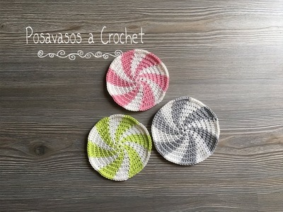 Posavasos en espiral a Crochet