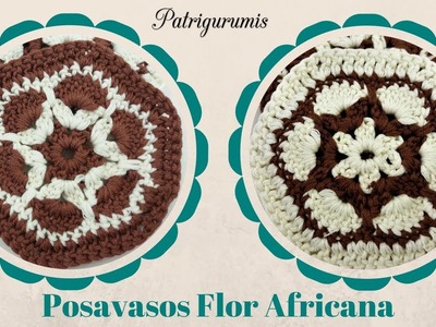 ☕☕Posavasos Flor Africana- ❁Crochet☕☕