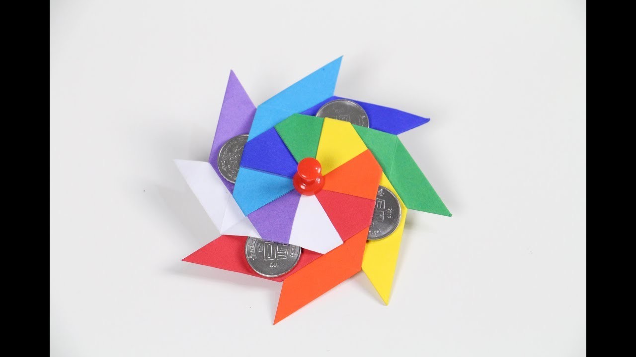 ???? RAINBOW SPINNER | Origami | DIY