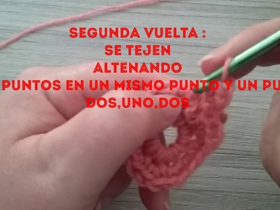 Tutorial de crochet. AUMENTOS Y DISMINUCIONES. Y  TEJER EN CÍRCULO.