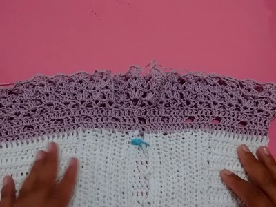 Vestido tejido a crochet para niñas de 5 años, parte 2