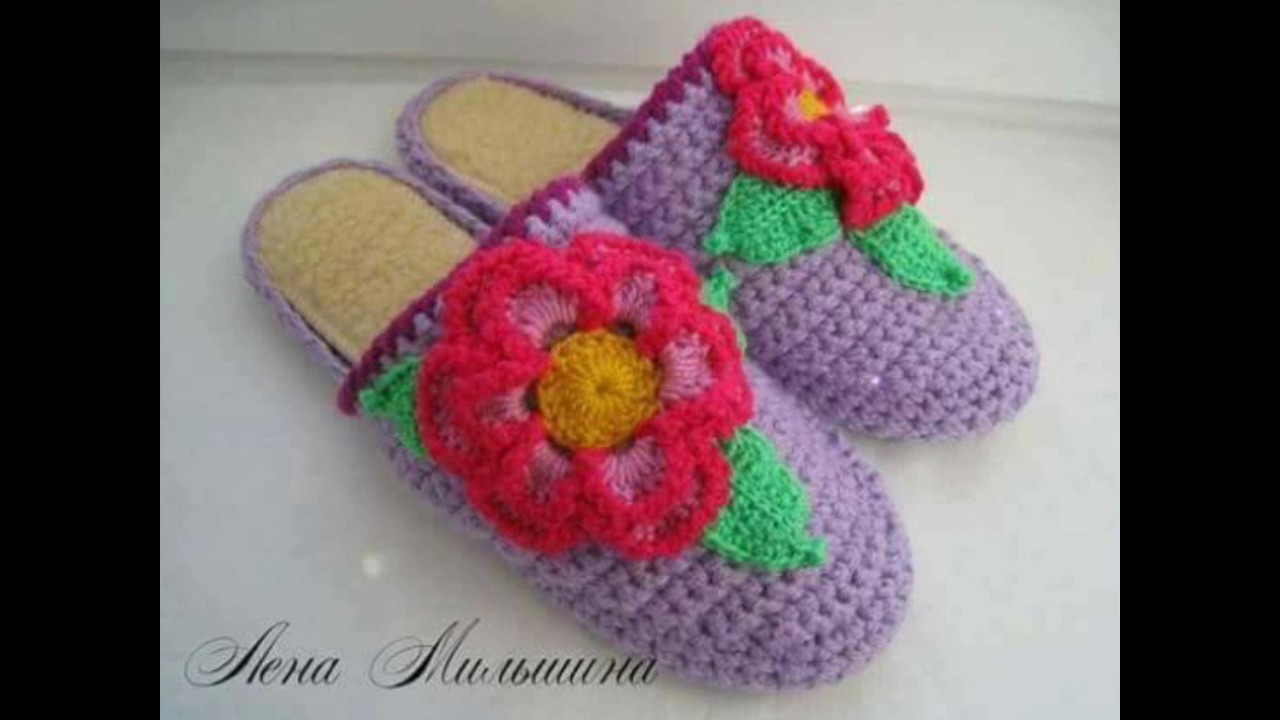 Zapatos adulto tejidos en crochet