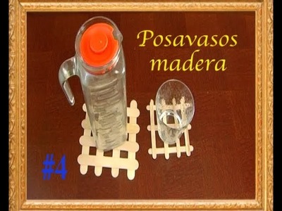 #278 Posavasos de madera manualidades para niños faciles de hacer en casa