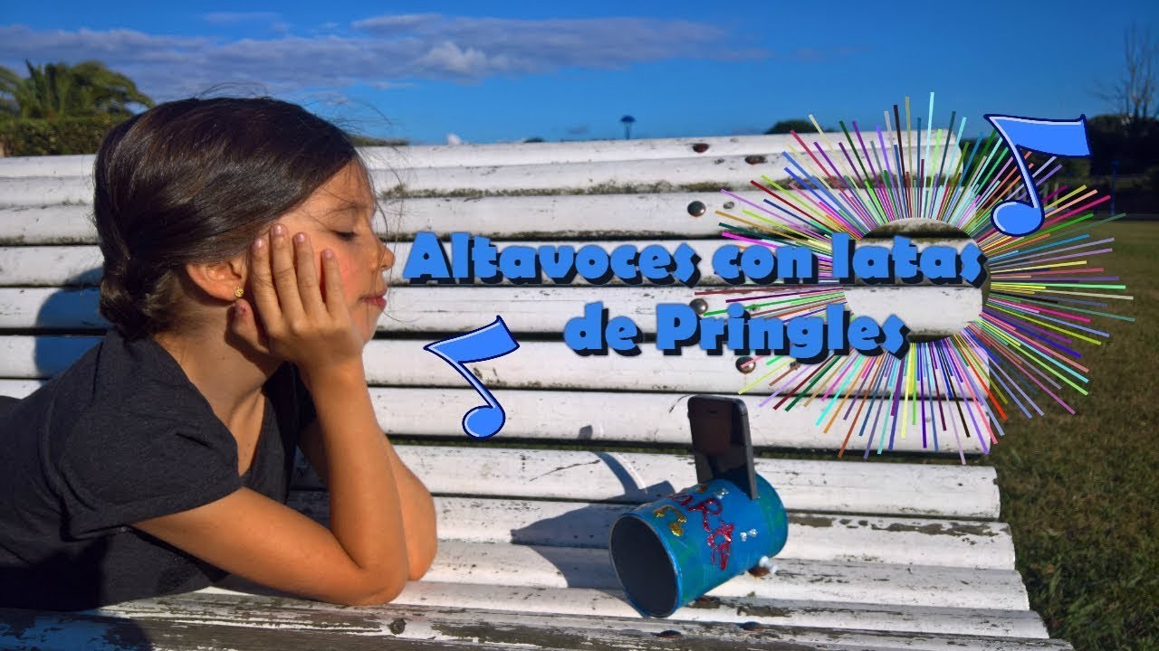 Altavoces con botes de Pringles