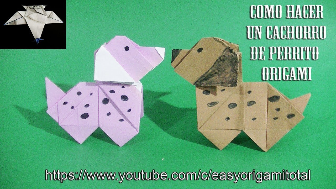 Como se hace un cachorro de perrito en origami