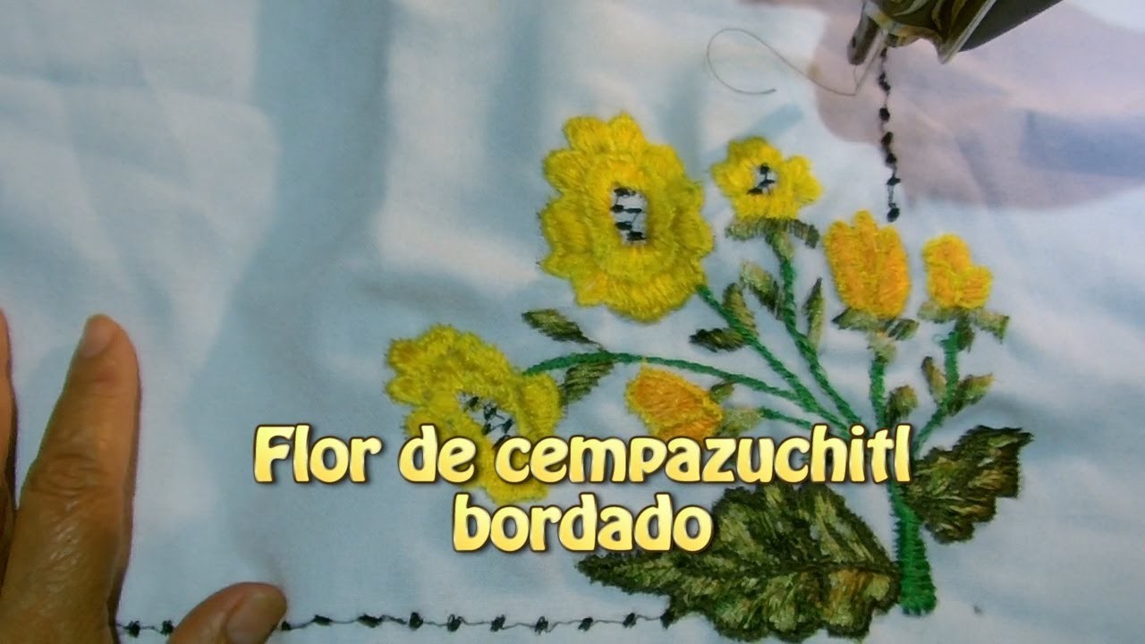 Flor de cempazuchitl bordado |Creaciones y manualidades angeles