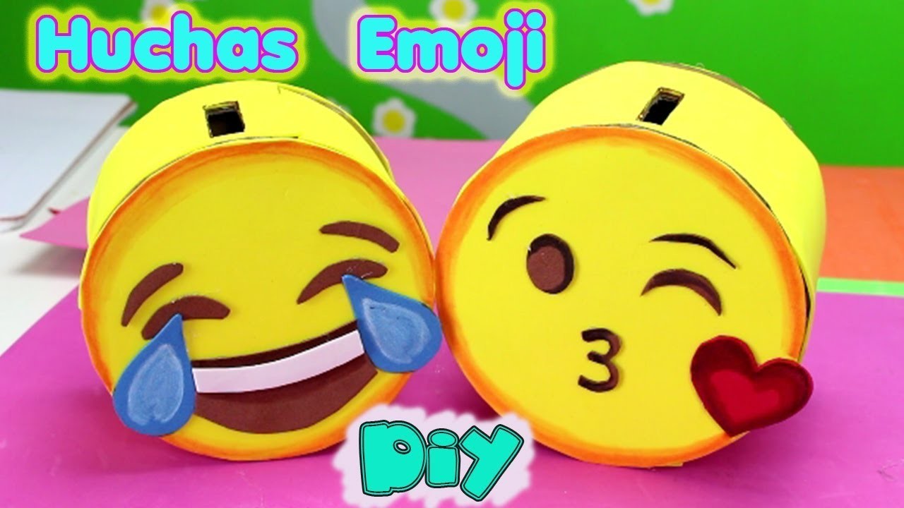 Huchas o alcancias Emoji | Manualidades de emojis diy