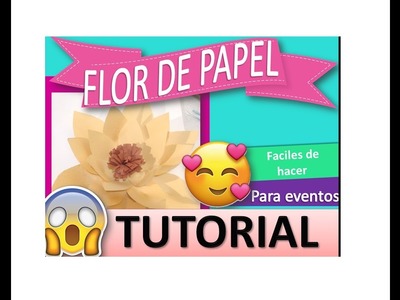 MANUALIDADES:FLOR DE PAPEL.COMO HACER FLORES DE PAPEL? TUTORIAL