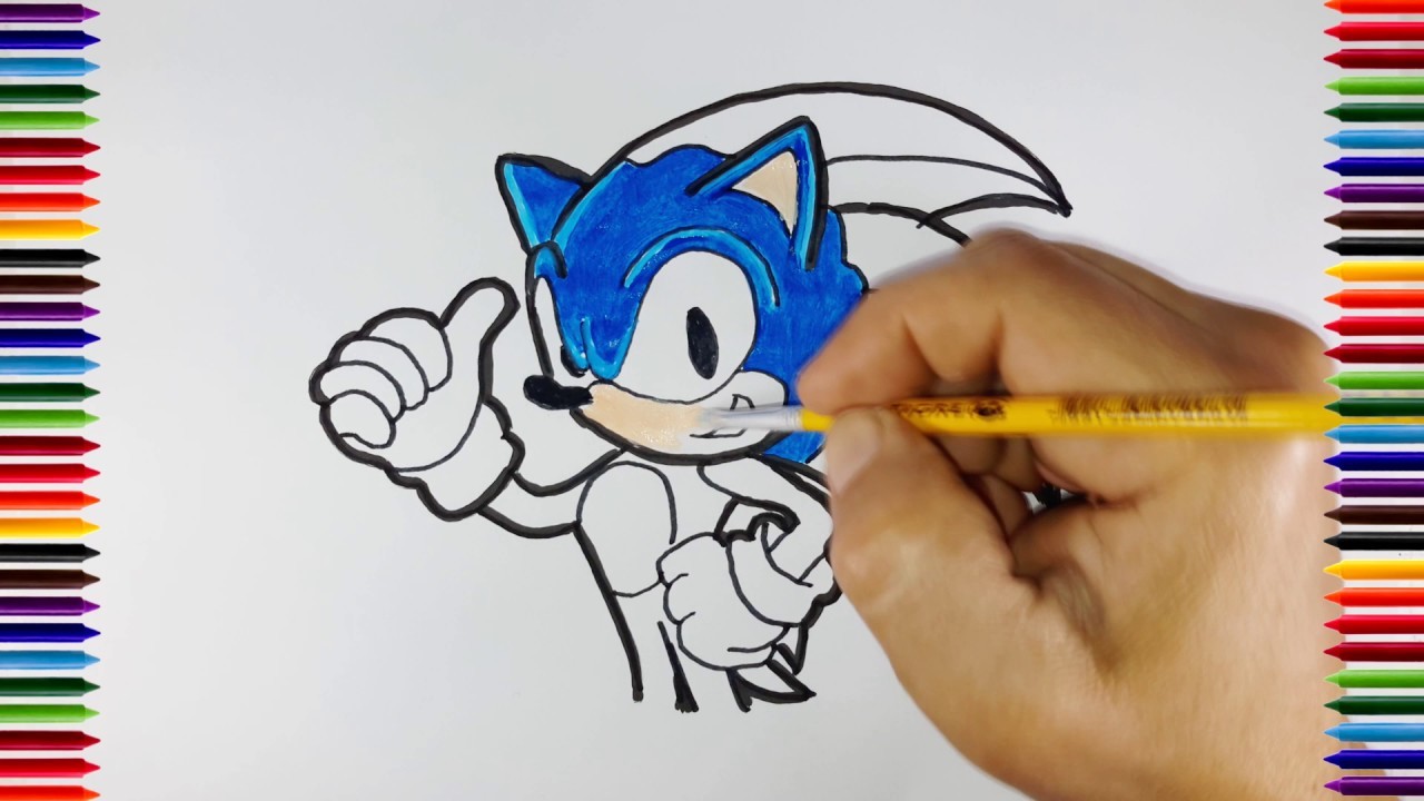 Aprendiendo a dibujar y colorear Sonic ARCOIRIS | Animaciones y Dibujos para Niños