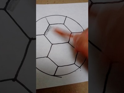 Como dibujar un balón de futbol.how to draw ball of football
