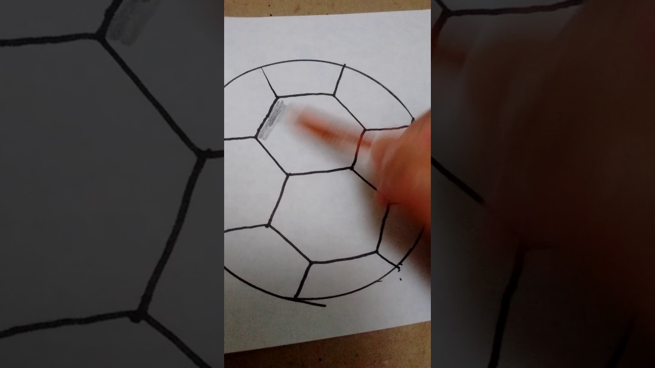 Como dibujar un balón de futbol.how to draw ball of football