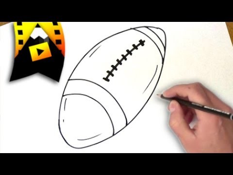 Como dibujar un balon de rugby | como dibujar un balon de rugby paso a paso